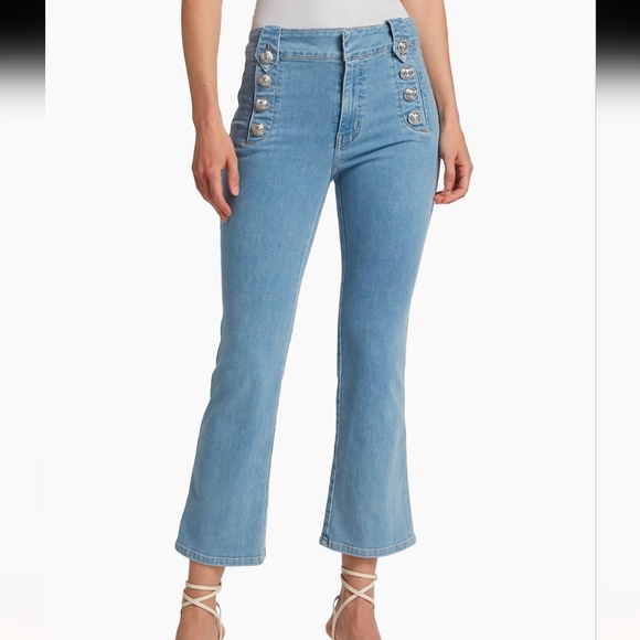 Derek Lam Denim Cropped Flare Jeans Size 29 - Picture 1 of 12